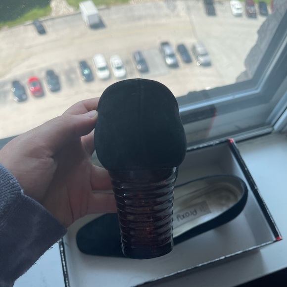 PROXY BLACK SUEDE HEELS - super cute, lightly worn, great condition! - Picture 3 of 4